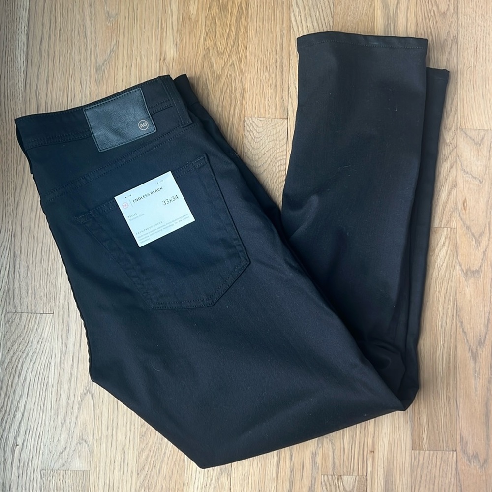 Men’s AG Endless Black Jeans 33wx28.5l New with Tags **altered from 34 length**